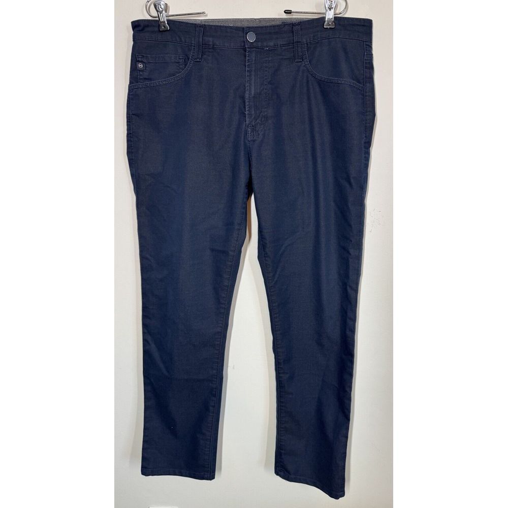AG Adriano Goldschmied Men's 35x34 Tellis Modern Slim‎ Navy Pants Jeans Stretchy